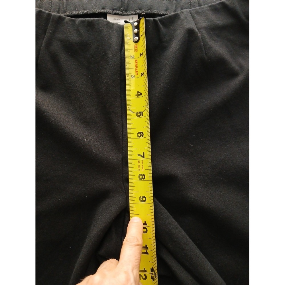 J Jill Black Pull On Ponte Knit Slim Leg Pants Women's Size Medium Viscose Bld - Picture 12 of 16